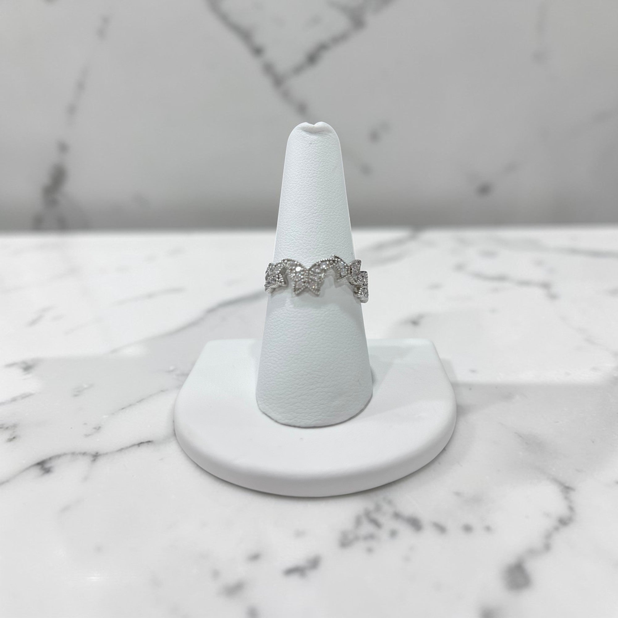 Pave' Sterling Silver Butterfly Ring