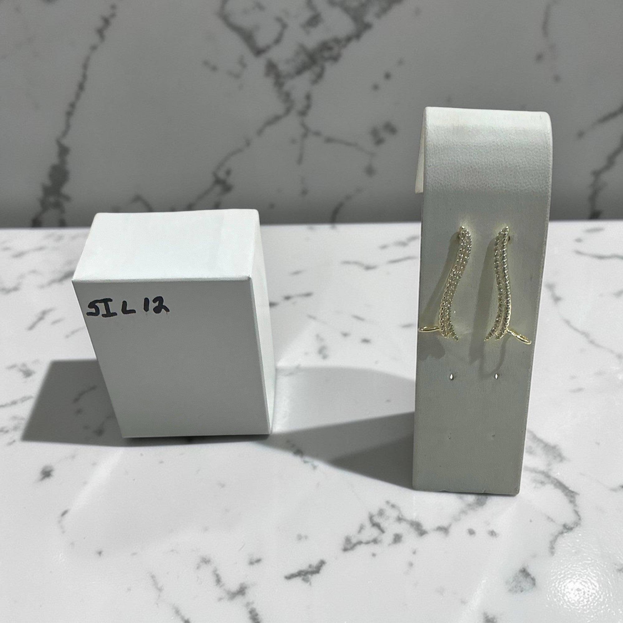 Sterling Silver CZ Climber Earrings