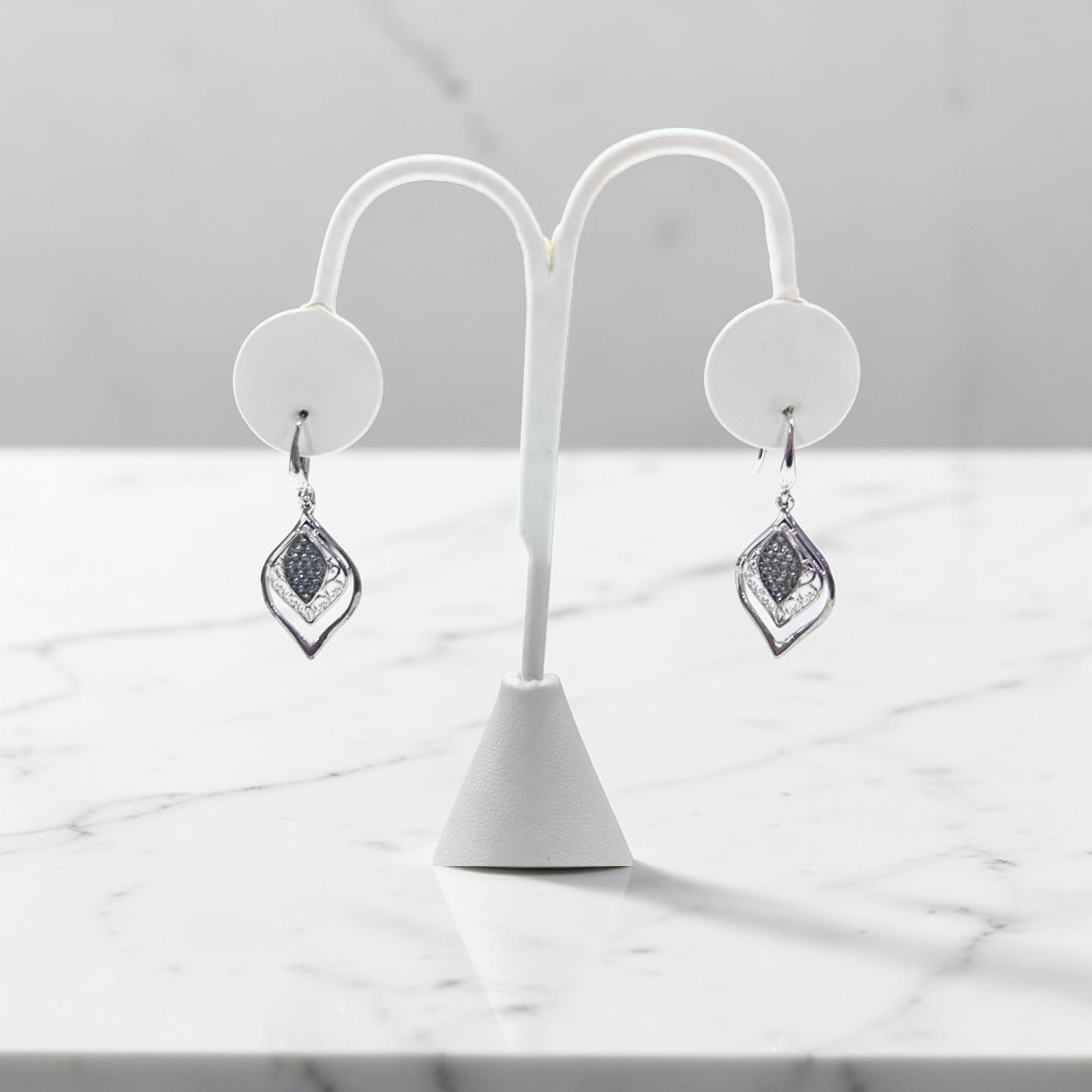 Sterling Silver Blue Topaz Marquis Earrings