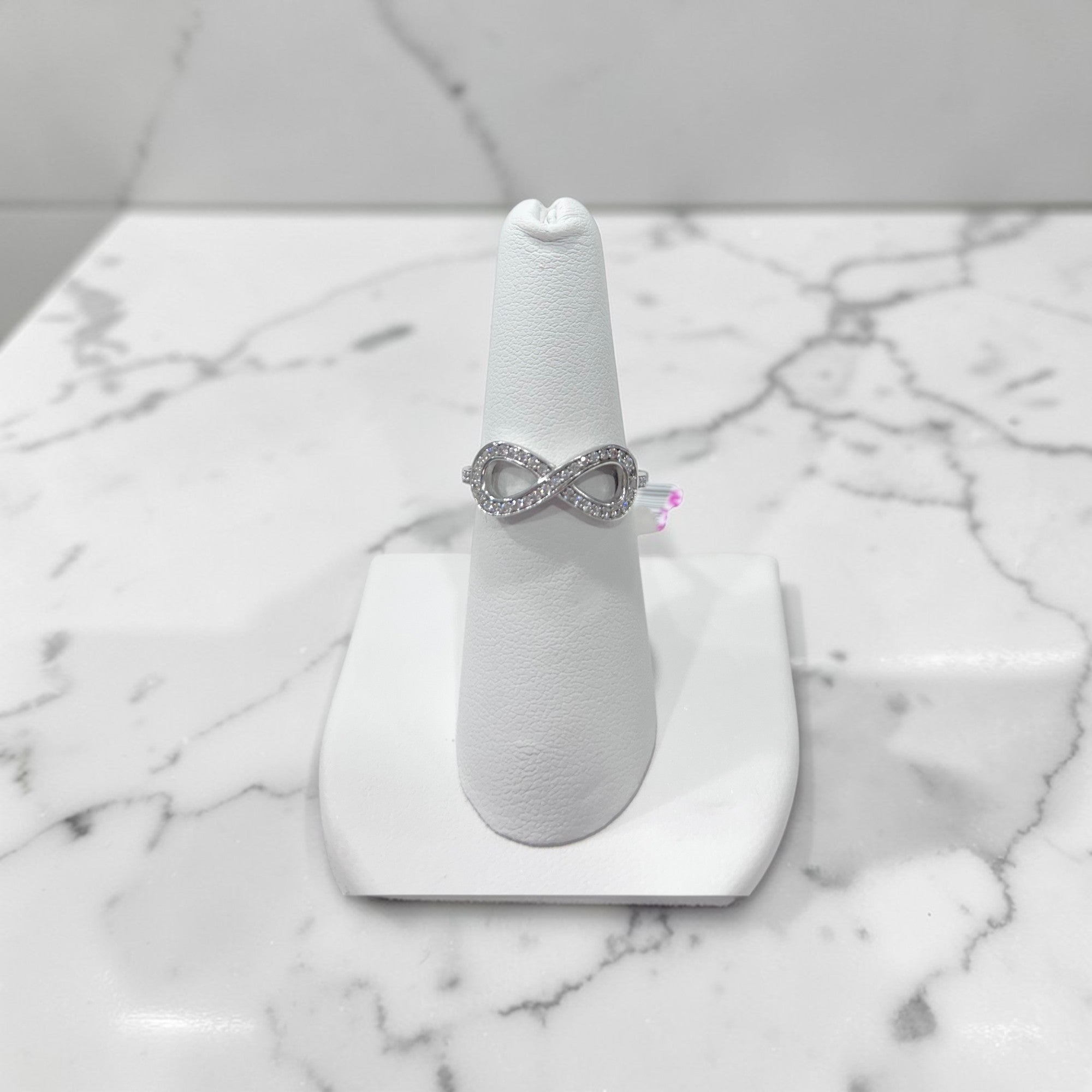 Sterling Silver CZ Pave' Infinity Ring