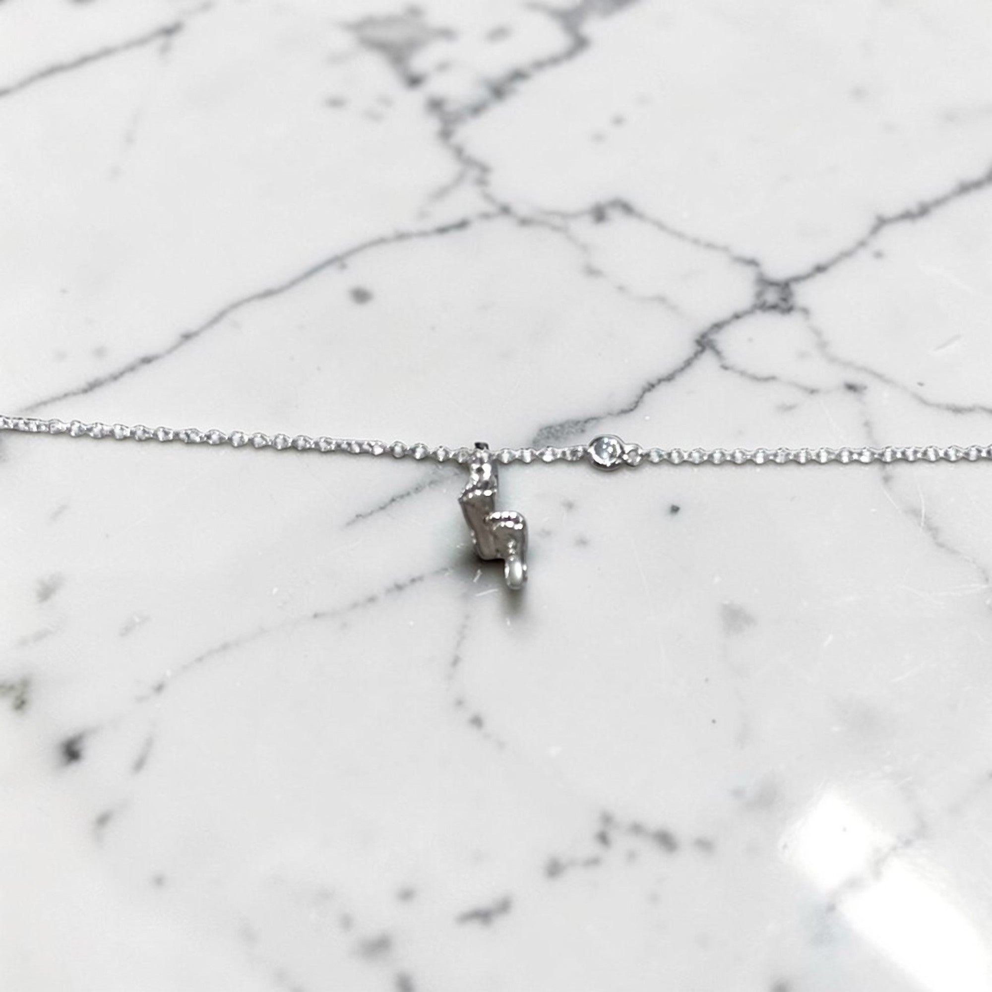 Sterling Silver Footprint Anklet