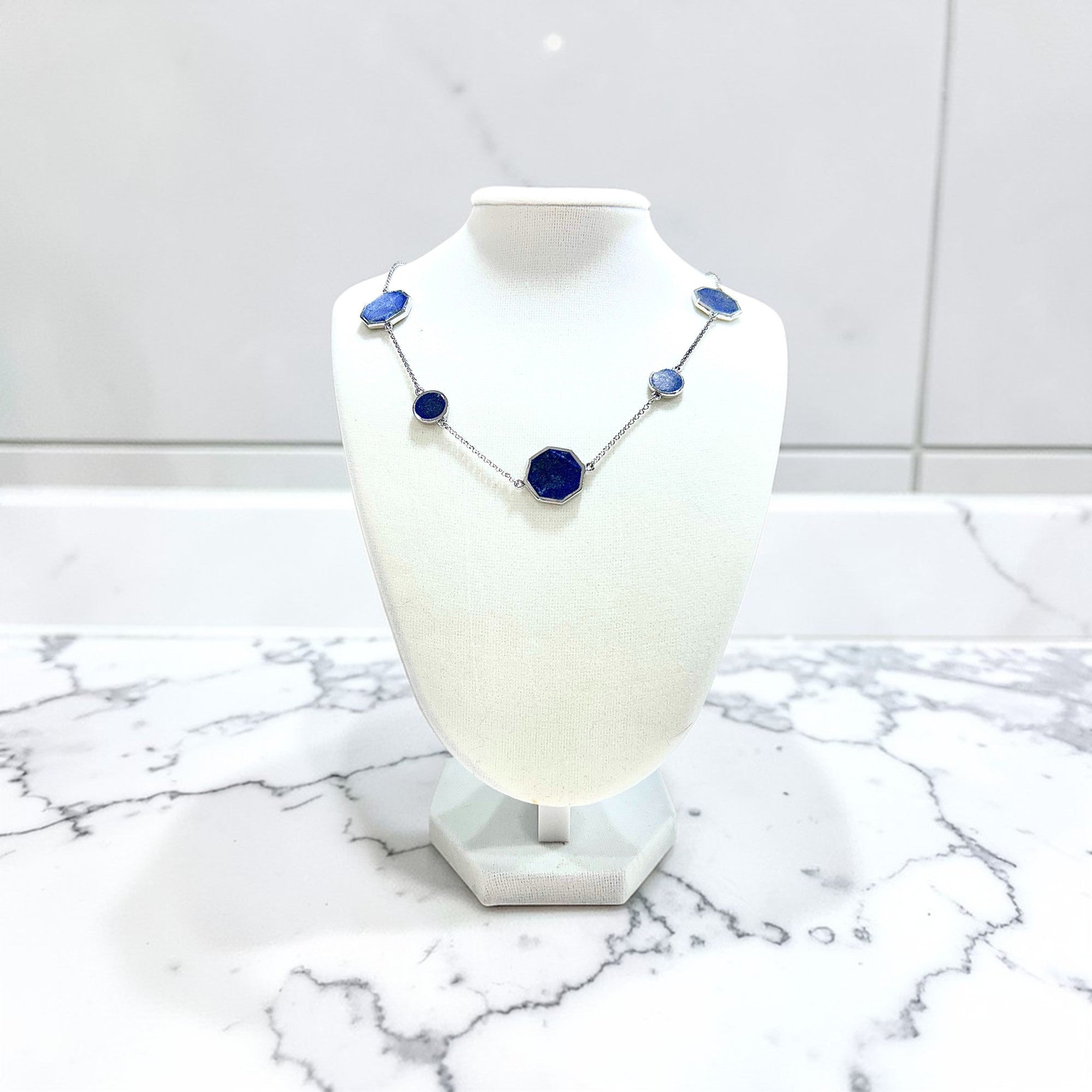 Sterling Silver Lapis Necklace