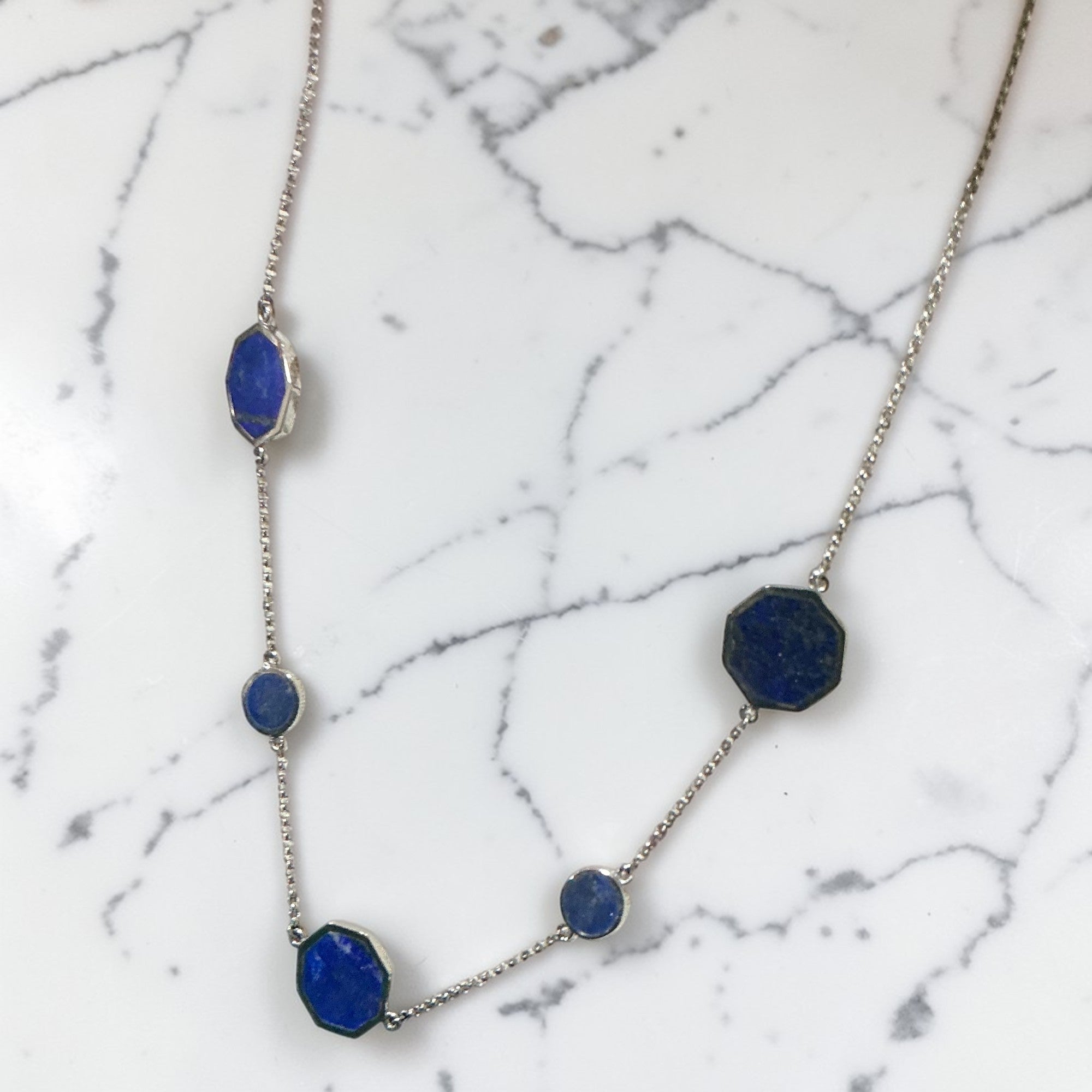 Sterling Silver Lapis Necklace