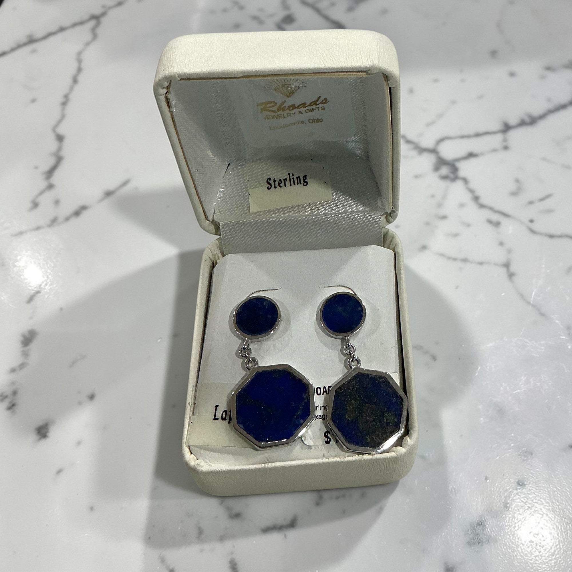 Sterling Silver Lapis Earrings