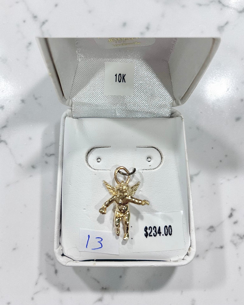 Yellow Gold Angel Charm