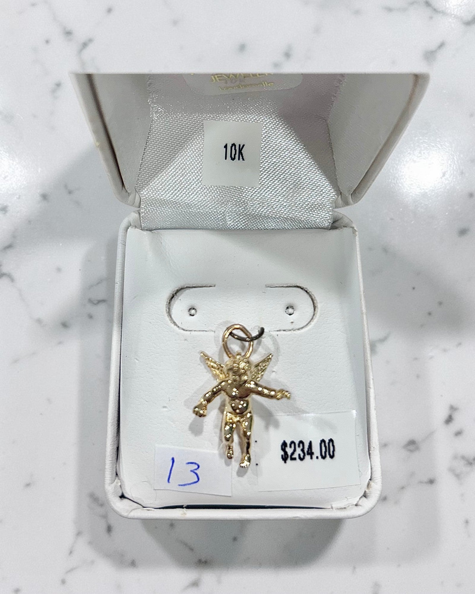 Yellow Gold Angel Charm